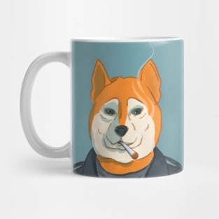 Shiba Inu smocking a doobie Mug